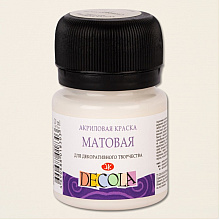 Краска акриловая матовая "Декола", 259 слоновая кость, 20 мл., банка