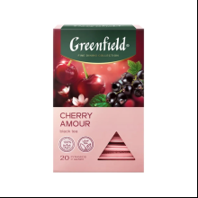 Чай "Greenfield" Cherry Amour, 20 пакетиков x 1.8 г, черный