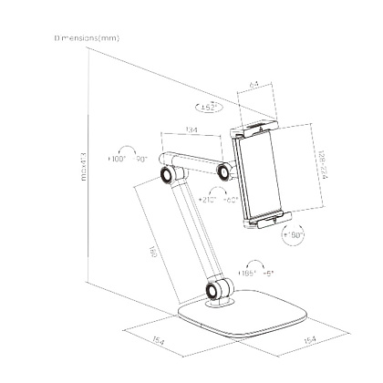 Крепление для планшета (смартфона) Tablet Stand, белый матовый - 10
