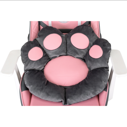 Кресло игровое Бюрократ Knight "Catzy", экокожа, пластик, серый, розовый - 18
