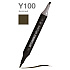 Маркер перманентный двусторонний "Sketchmarker Brush", Y100 болотный цвет