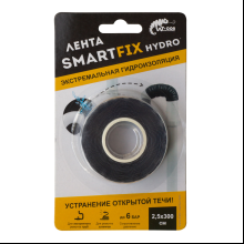 Лента гидроизоляционная 25 мм x 3 м SmartFix SMH2530B силикон, черный