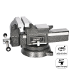 Тиски стальные Deli YS EDL2905Z, поворотные, с наковальней, 5"-125 мм - 7
