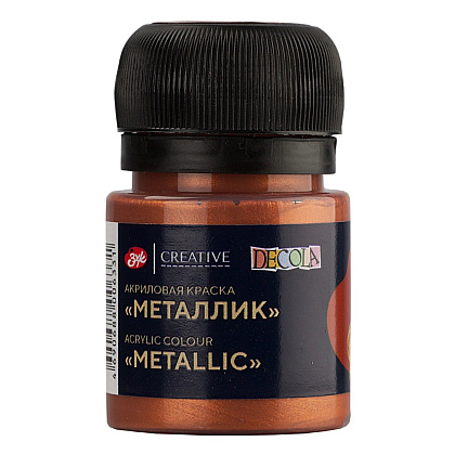 Краска акриловая металлик "Декола", 964 медь, 20 мл., банка