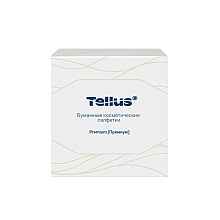 Салфетки косметические Tellus Премиум, 90шт/уп, в кубе