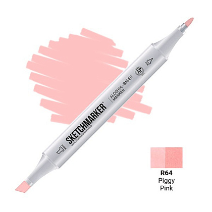 Маркер художественный "Brushmarker", двухсторонний, R64 поросячий розовый