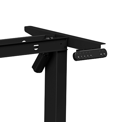 Стол с электроприводом WellDesk Basic 1300x675х18 черный/дуб санта-фе винтаж (9191456+9178196) - 3