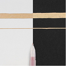 Ручка гелевая "Gelly Roll Metallic", 1.0 мм, прозрачный, стерж. медный