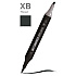 Маркер перманентный двусторонний "Sketchmarker Brush", XB черный