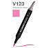 Маркер перманентный двусторонний "Sketchmarker Brush", V123 замороженная малина