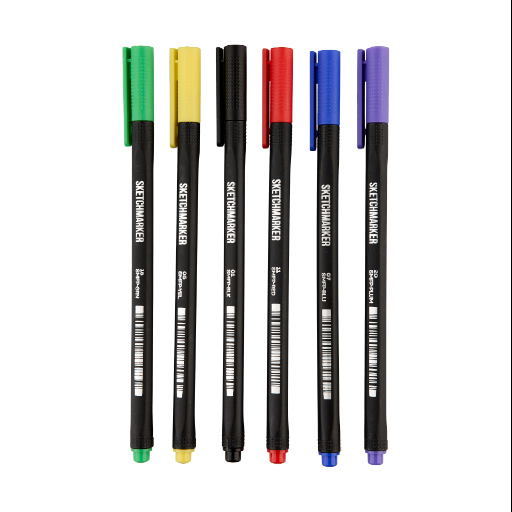 Ручка капиллярная "Sketchmarker Artist fine pen Main", 6 шт - 3