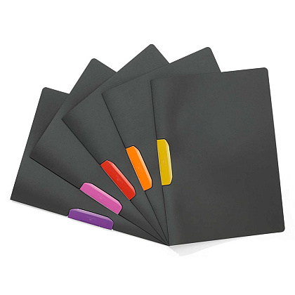 Папка с клипом "Duraswing Color", антрацит, фиолетовый клип - 3