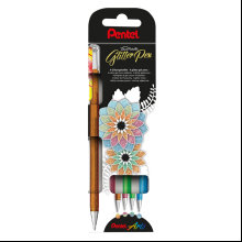 Набор ручек гелевых "Pentel Dual Metallic", 4 шт, ассорти