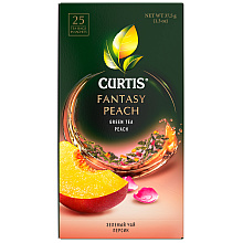 Чай "Curtis" Fantasy Peach, 25 пакетиковx1.5 г, зеленый