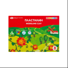 Пластилин "Цветик", 8 цветов 
