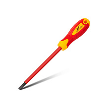 Отвертка диэлектрическая Deli YS EDL5151251, SL5,5х125 мм, желтый, красный