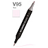 Маркер перманентный двусторонний "Sketchmarker Brush", V95 пион