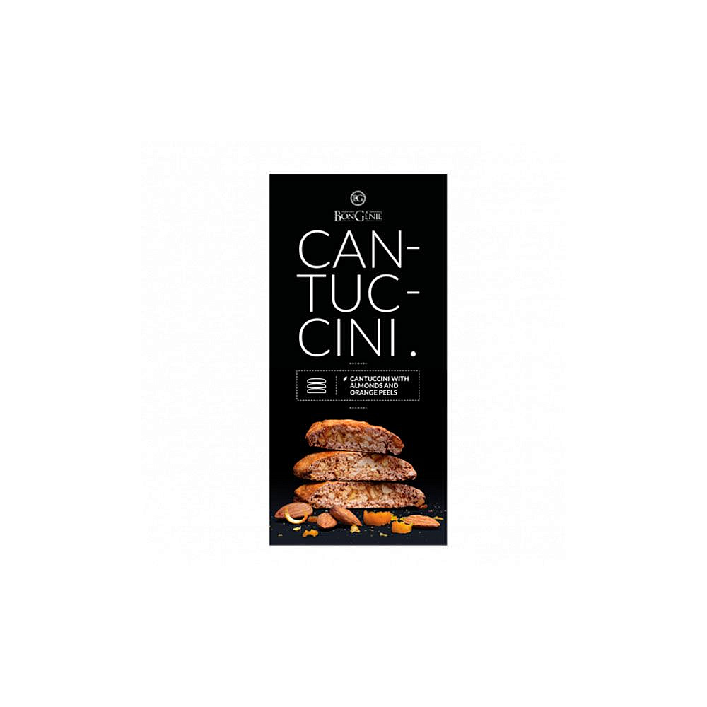 Печенье "Bongenie. Cantuccini" с миндалем и апельсиновыми корочками, 180 г
