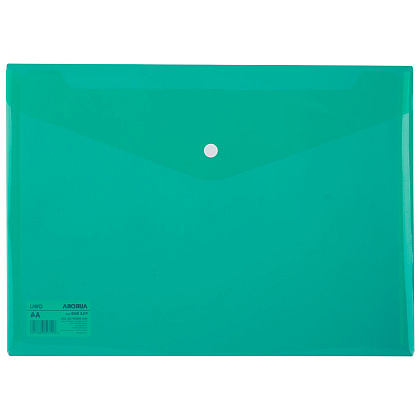 Папка-конверт на кнопке "Deli", A4, зеленый