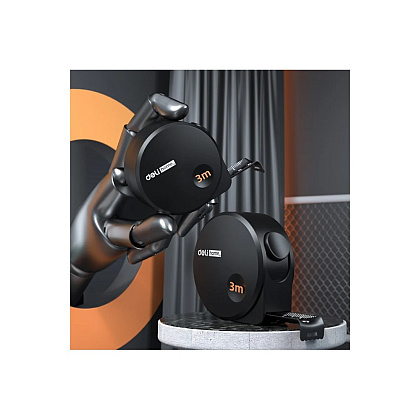 Рулетка Deli HS EHT8316, 3 м х 16 мм, Soft Touch, черный - 24
