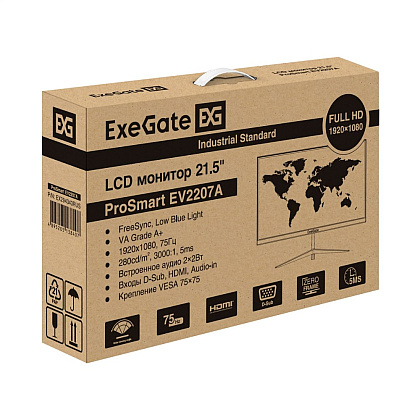 Монитор ExeGate ProSmart EV2207A, EX294343RUS, 21.5" - 9