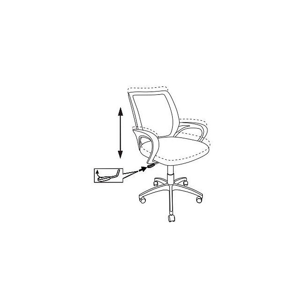 Кресло Бюрократ "CH-W695NLT", пластик, ткань, розовый TW-06A TW-13A - 6