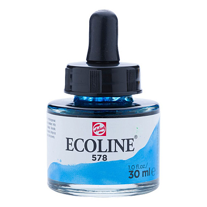 Жидкая акварель "ECOLINE", 578 циан, 30 мл