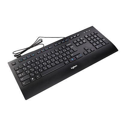 Клавиатура Logitech "K280e", USB, проводная, черный