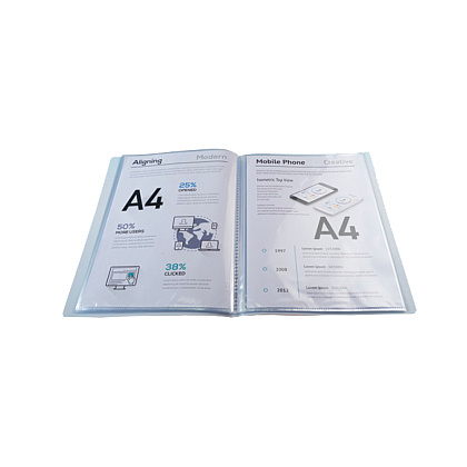 Папка с файлами "Aquarel", 40 карманов, ассорти - 8
