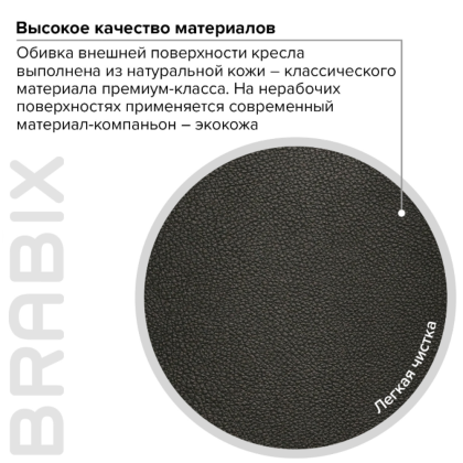 Кресло для руководителя BRABIX "PREMIUM Phaeton EX-502", кожа, металл, черный - 11