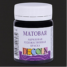 Краска акриловая матовая "Декола", 810 черная, 50 мл., банка
