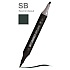 Маркер перманентный двусторонний "Sketchmarker Brush", SB простой черный