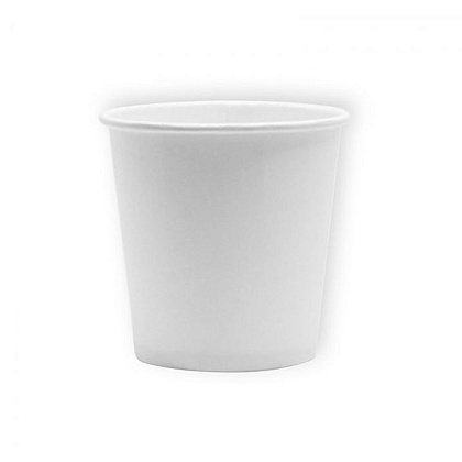 Стакан картонный, 100 мл, 1 слой, 100 шт/упак, белый