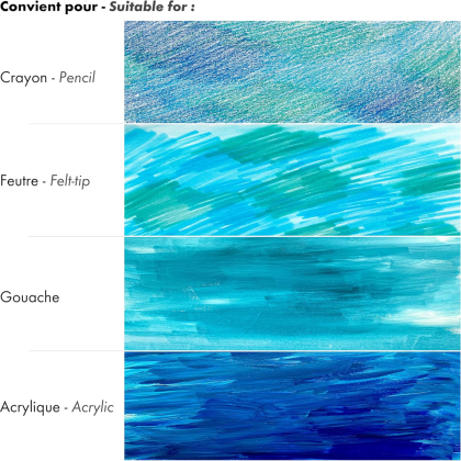 Блок-склейка "Paint'On", А3, 250г/м2, 20 листов, среднее зерно - 4