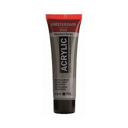 Краски акриловые "Amsterdam", 710 нейтральный серый, 20 мл, туба