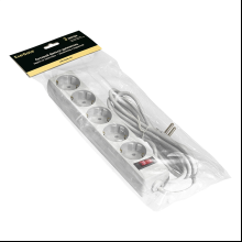 Сетевой фильтр ExeGate SP-5-3W, EX221187RUS, 5 розеток, 3 м, белый