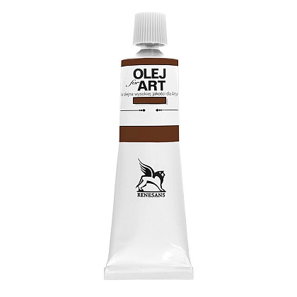 Краски масляные Renesans "Oils for art", 46 земля умбры жженая, 60 мл, туба
