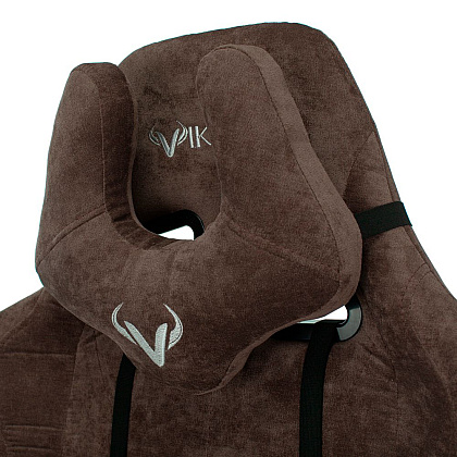 Кресло игровое Бюрократ VIKING KNIGHT Light-10, ткань, металл, темно-коричневый  - 11