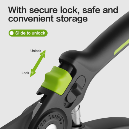 Секатор садовый Deli GS EDL-YL0004, 216 мм, SK5, черный - 7