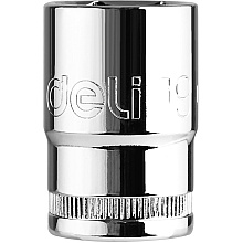 Головка торцевая шестигранная Deli YS EDQ4019 1/2", 19 мм, серебристый