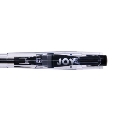 Ручка шариковая автоматическая Cello "Joy", 0.7 мм, прозрачный, стерж. черный - 4