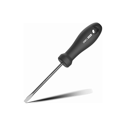 Отвертка Deli HS EHT1105, SL5х100 мм, Soft Touch, черный
