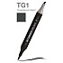 Маркер перманентный двусторонний "Sketchmarker Brush", TG1 тонированный серый 1