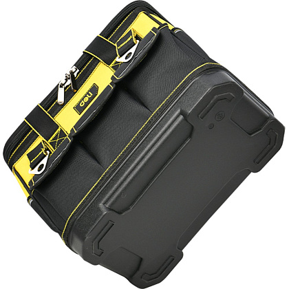 Сумка для инструментов Deli YS EDL586112, 14 карманов, 350х200х290 мм, ткань Oxford, черный, желтый - 3