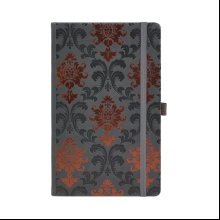 Блокнот "Copper baroqe", А5, 96 листов, черный, срез медный