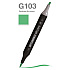 Маркер перманентный двусторонний "Sketchmarker Brush", G103 зеленая бутылка