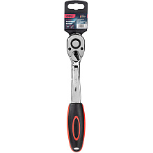 Ключ-трещотка Deli RS EDL2522 1/2", 254 мм, 72 зуба, черный, красный
