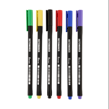 Ручка капиллярная "Sketchmarker Artist fine pen Main", 6 шт - 3