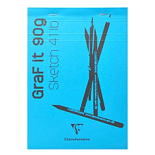 Скетчбук "Graf It", A6, 90 г/м2, 80 листов, бирюзовый