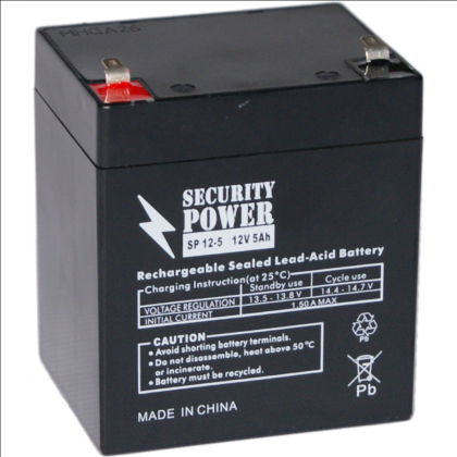 Аккумуляторная батарея Security Power SP 12-5 F2, 12 В, 5 Ач